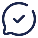 Chat Round Check SVG Icon